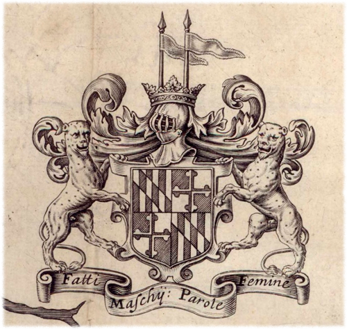 Cecil's arms on 1635 map