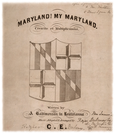 Maryland My Maryland song book, 1861