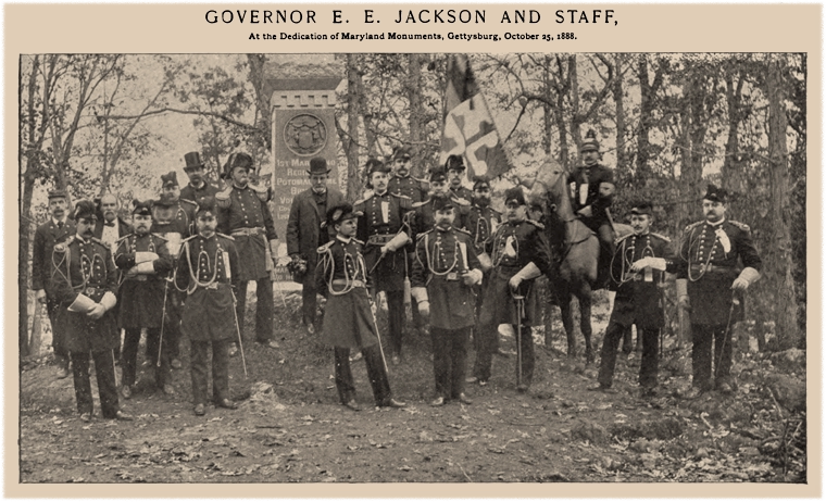 1888, oldest known photo of modern Maryland flag